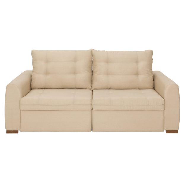 SOFÁ RETRÁTIL E RECLINÁVEL 3 LUGARES DOHA STITCH