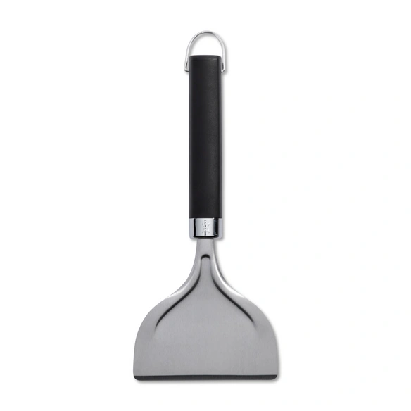 Schaber, für Grillplatten, Edelstahl/Kunststoff, schwarz/silberfarben