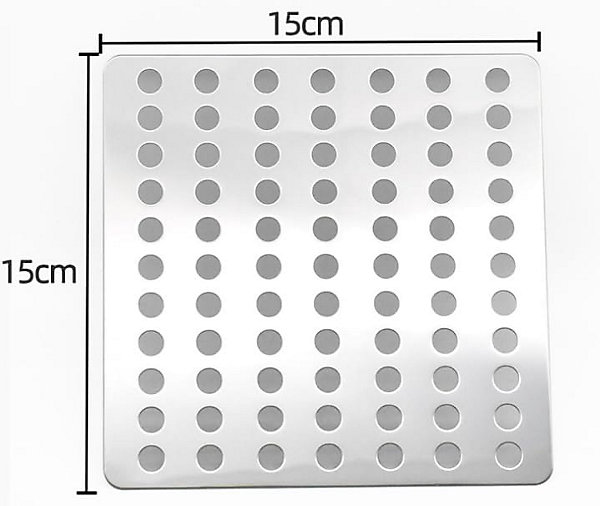 CODEKEY Lot de 2 Bonde Douche 15x15cm Filtre Cheveux Douche Attrape Cheveux Douche Filtre Evier Grille Douche ArrêTer Le