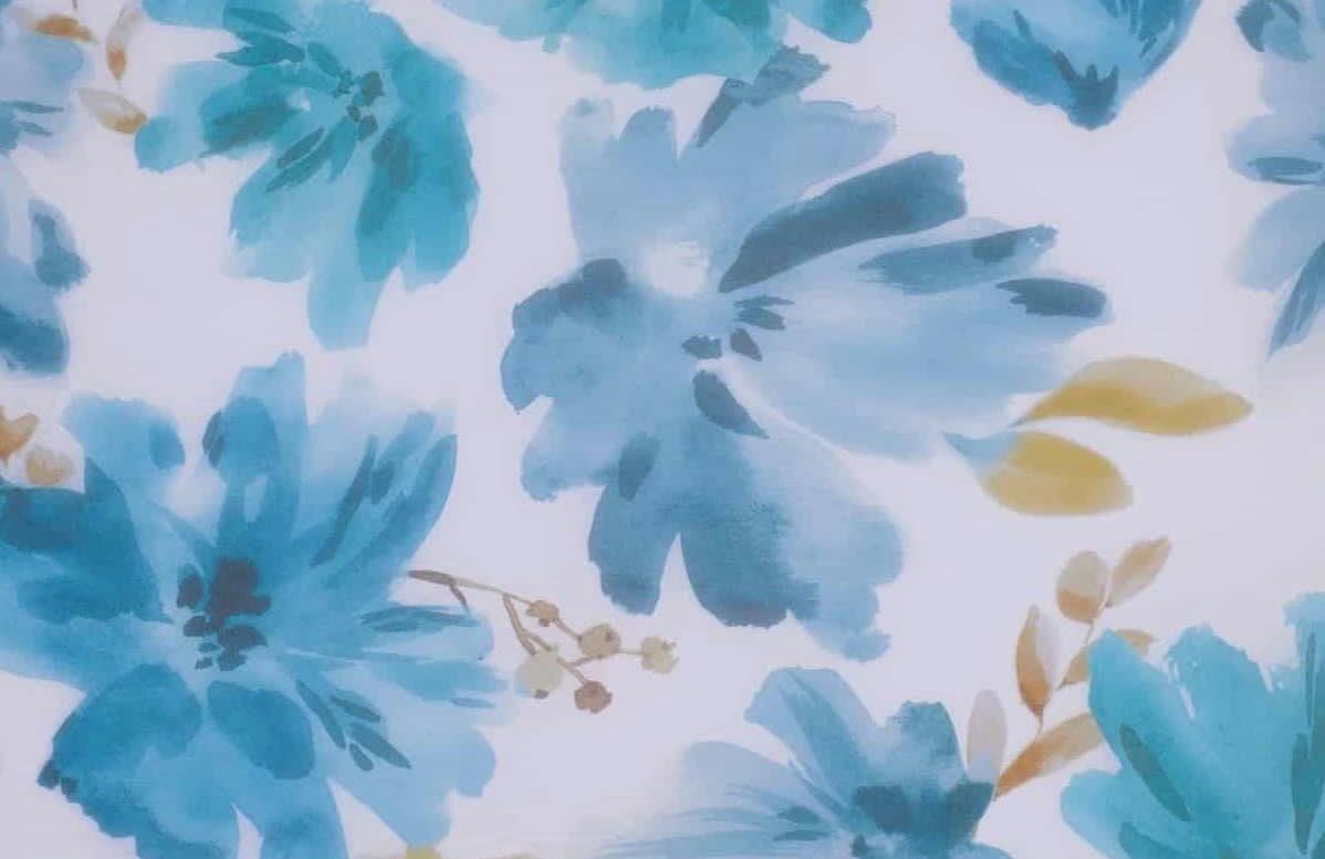 AQUARELLE - Voilage tamisant bleu ciel 140x280cm