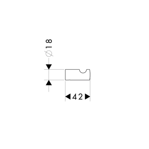 Handtuch-Haken, »Logis«, rund, BxT: 1,8x4,2 cm, nickelfarben