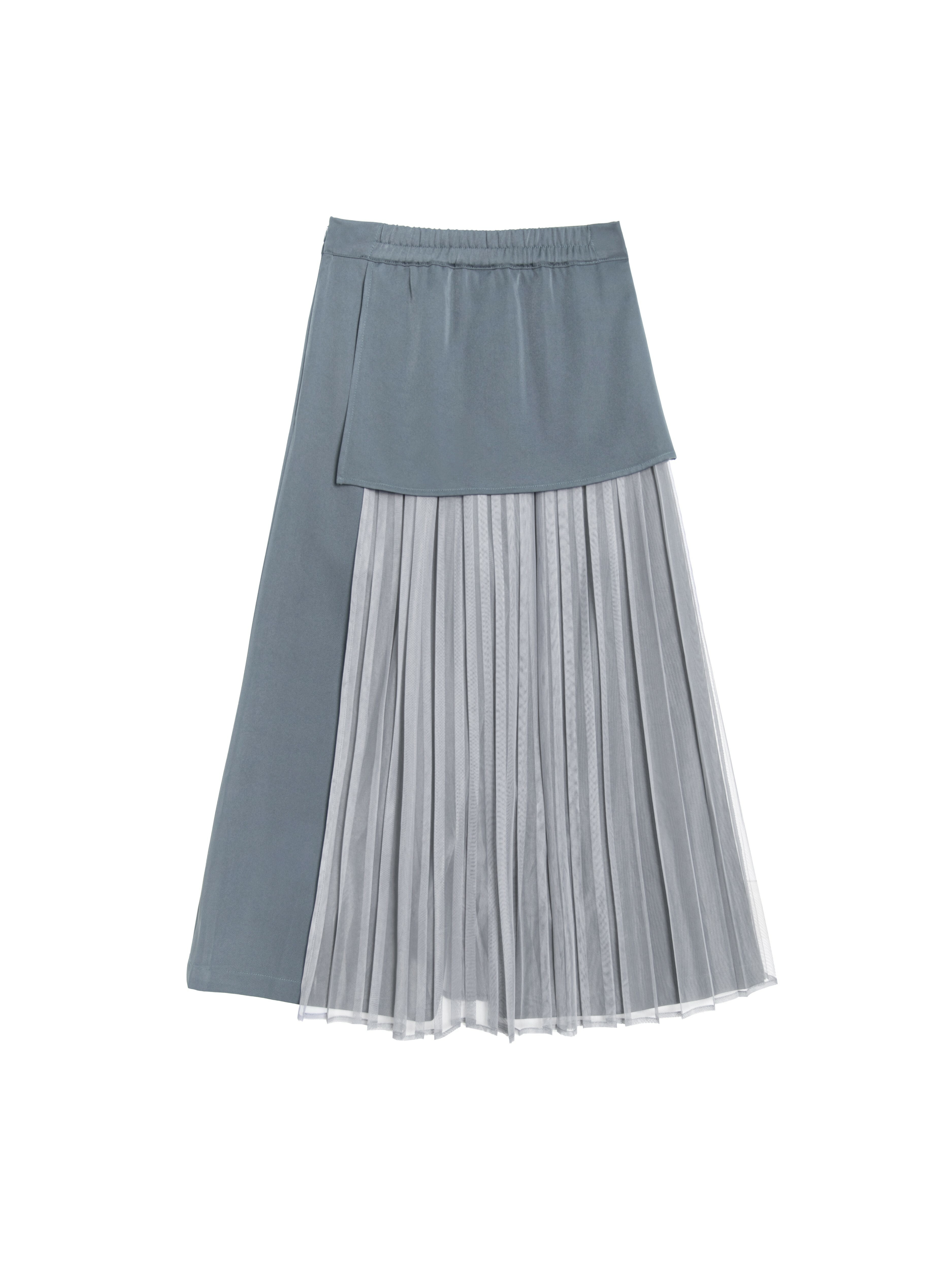 Pants with pleated mesh detail - 162D