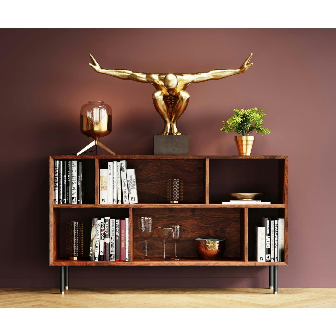 ATHLET - Statuette homme en polyrésine dorée 100x64