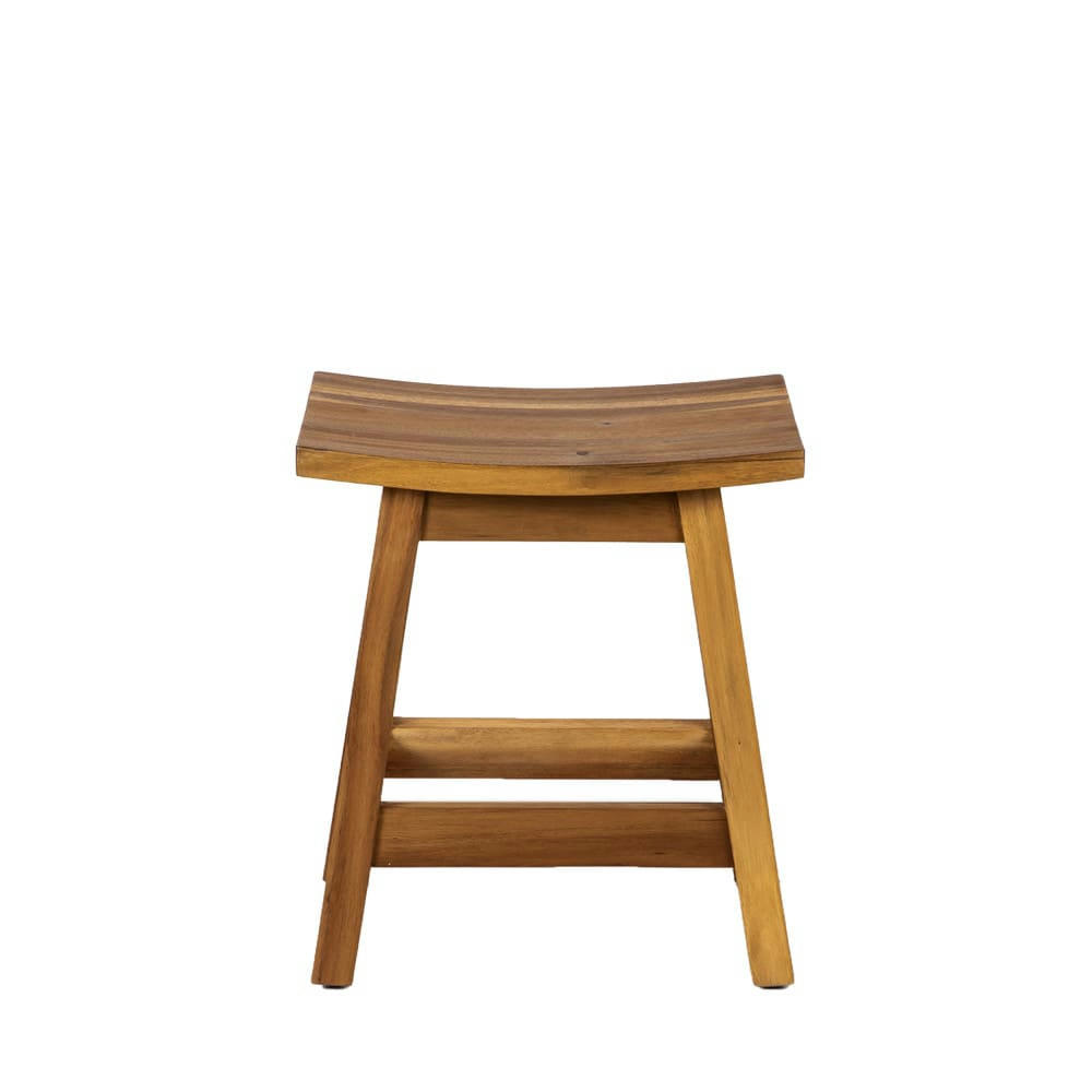 HANOTILO - Tabouret 45cm en acacia bois foncé