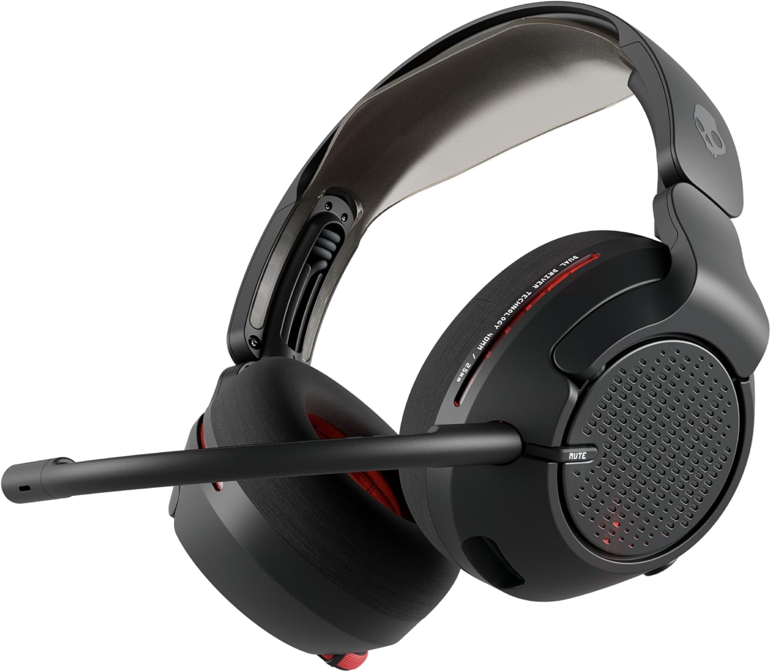 Skullcandy Crusher PLYR 720 Wireless Gaming Headset  Ultimate Immersion and Comfort  THX Spatial Audio  Multi-Sensory Bass and Platform- Digi-Black  Removable Mic  PC  PlayStation  Nintendo
