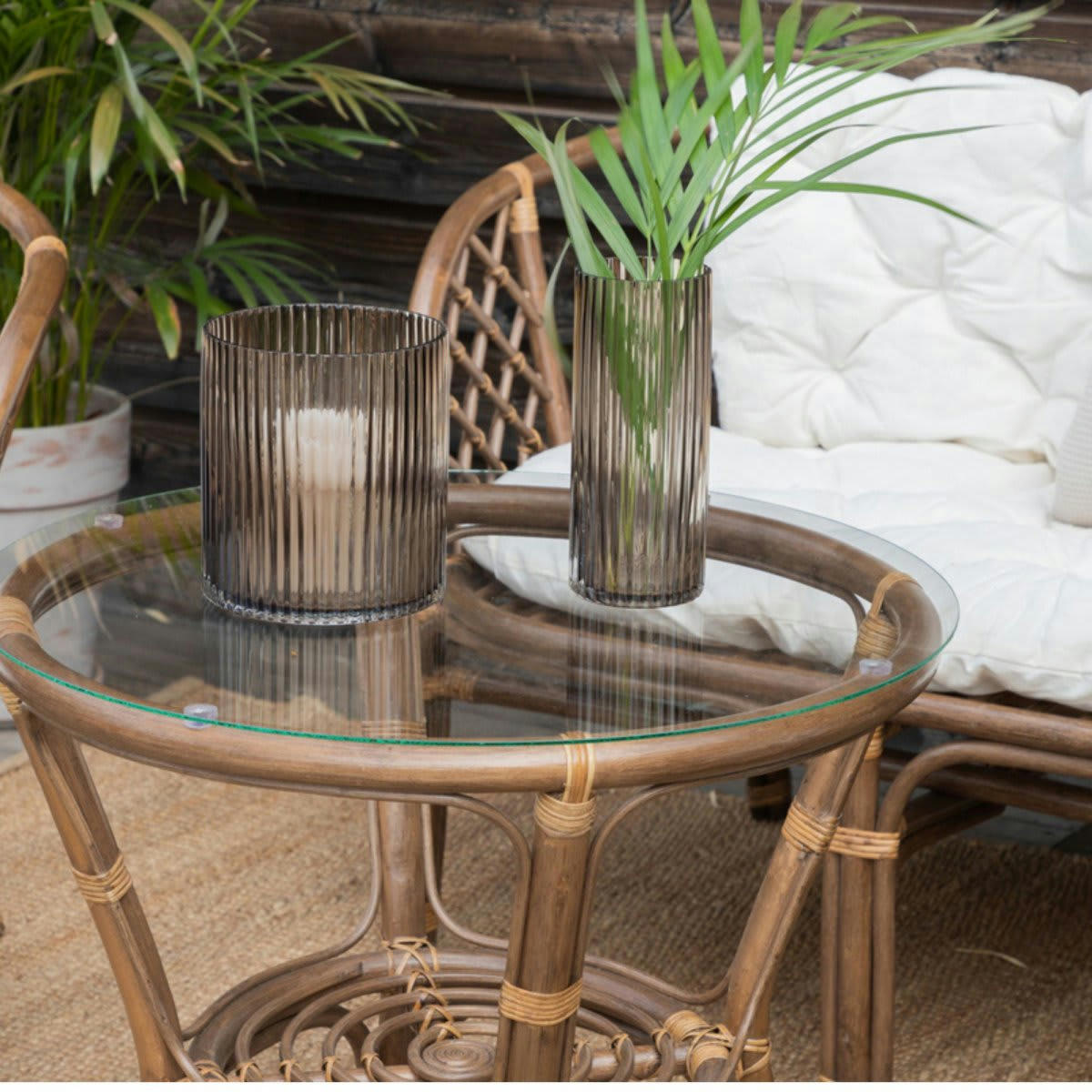 NOVATO - Salon de jardin vintage en rotin