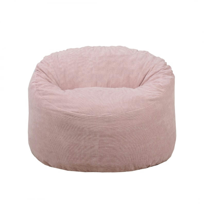 - Pouf  Velours Côtelé Rose 100 cm