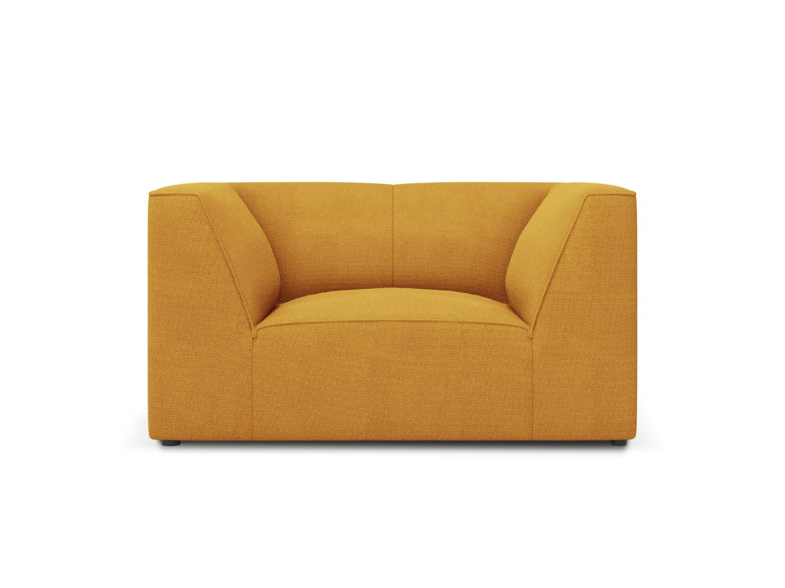 RUBY - Fauteuil en tissu structurel jaune