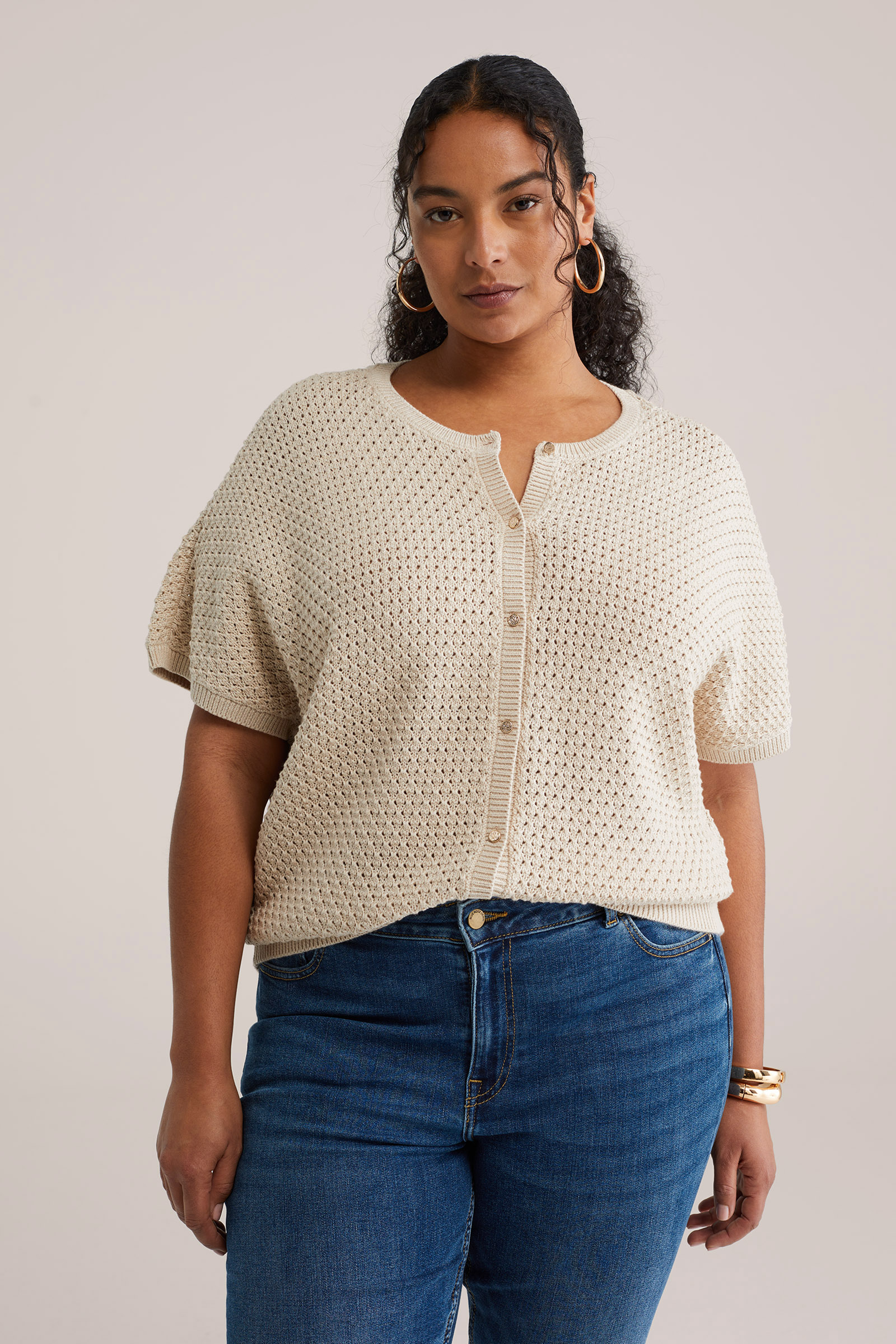 Dames vest met structuur - Curve