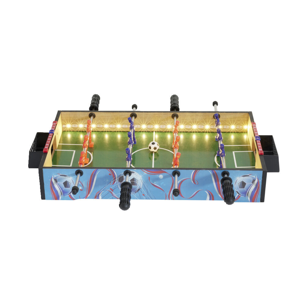 Mini babyfoot de table lumineux en bois pour enfant 51x31cm