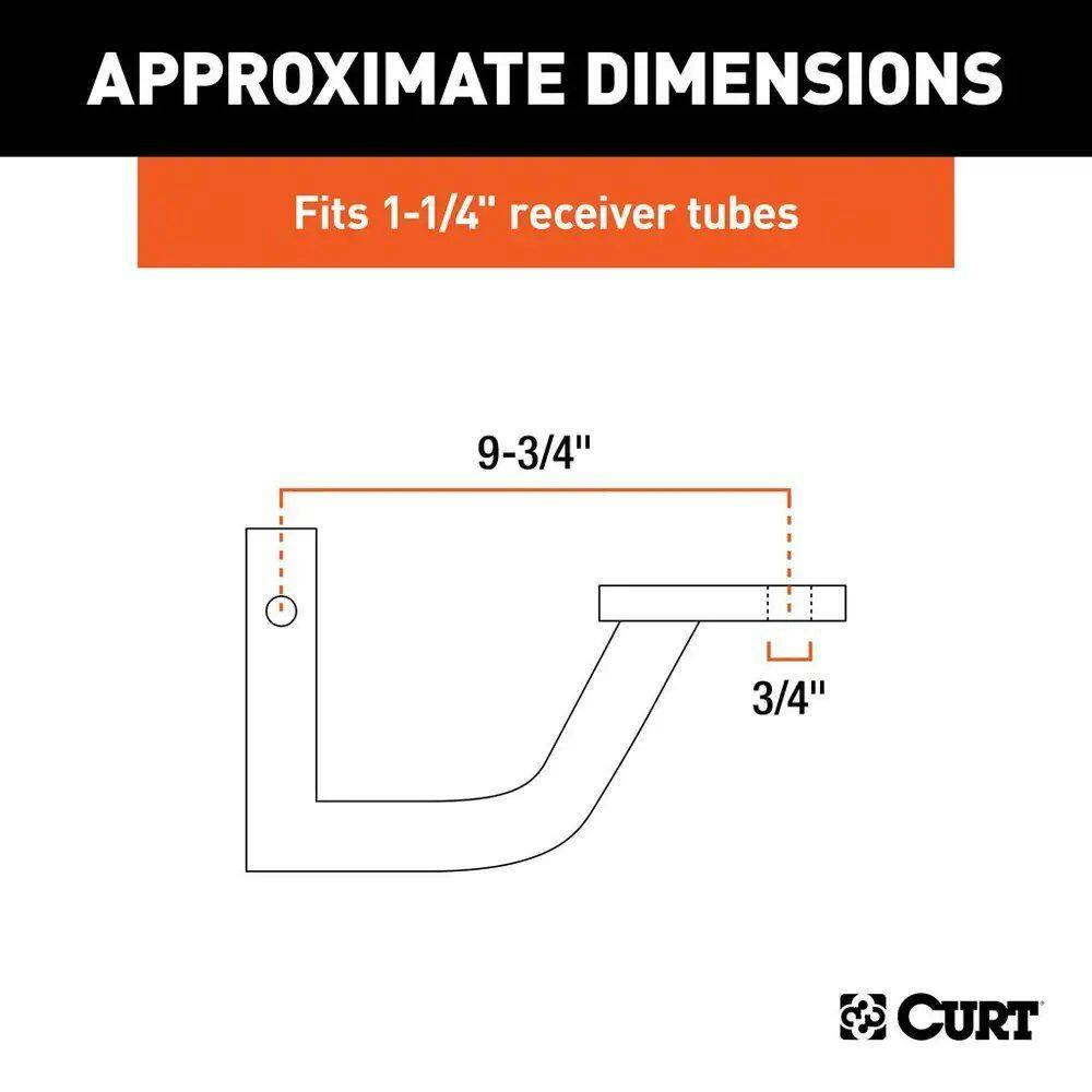 CURT Vertical Receiver Ball Mount (1-1/4-in Shank, 3,500-lb)