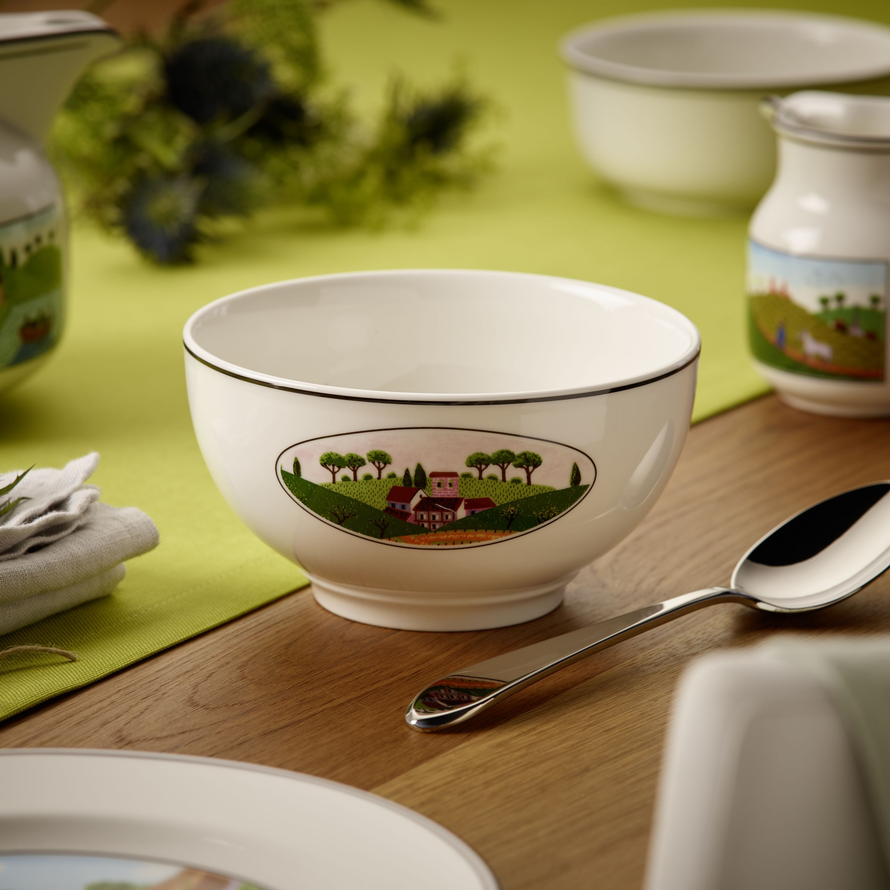 Design Naif Cereal bowl - Multi-colored, 15.9 oz, Premium Porcelain