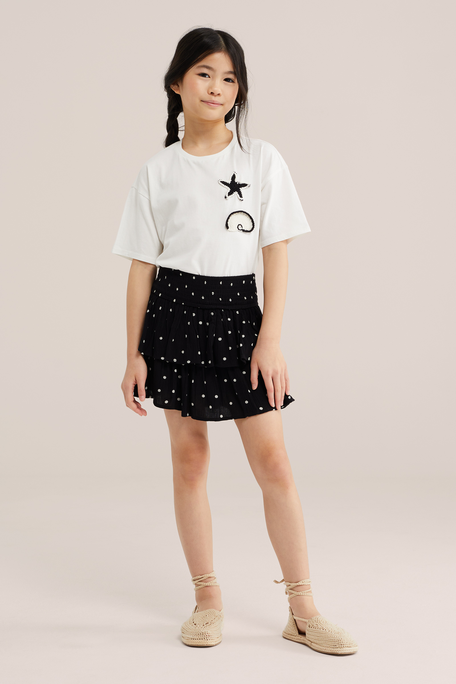 Meisjes oversized T-shirt met embroidery