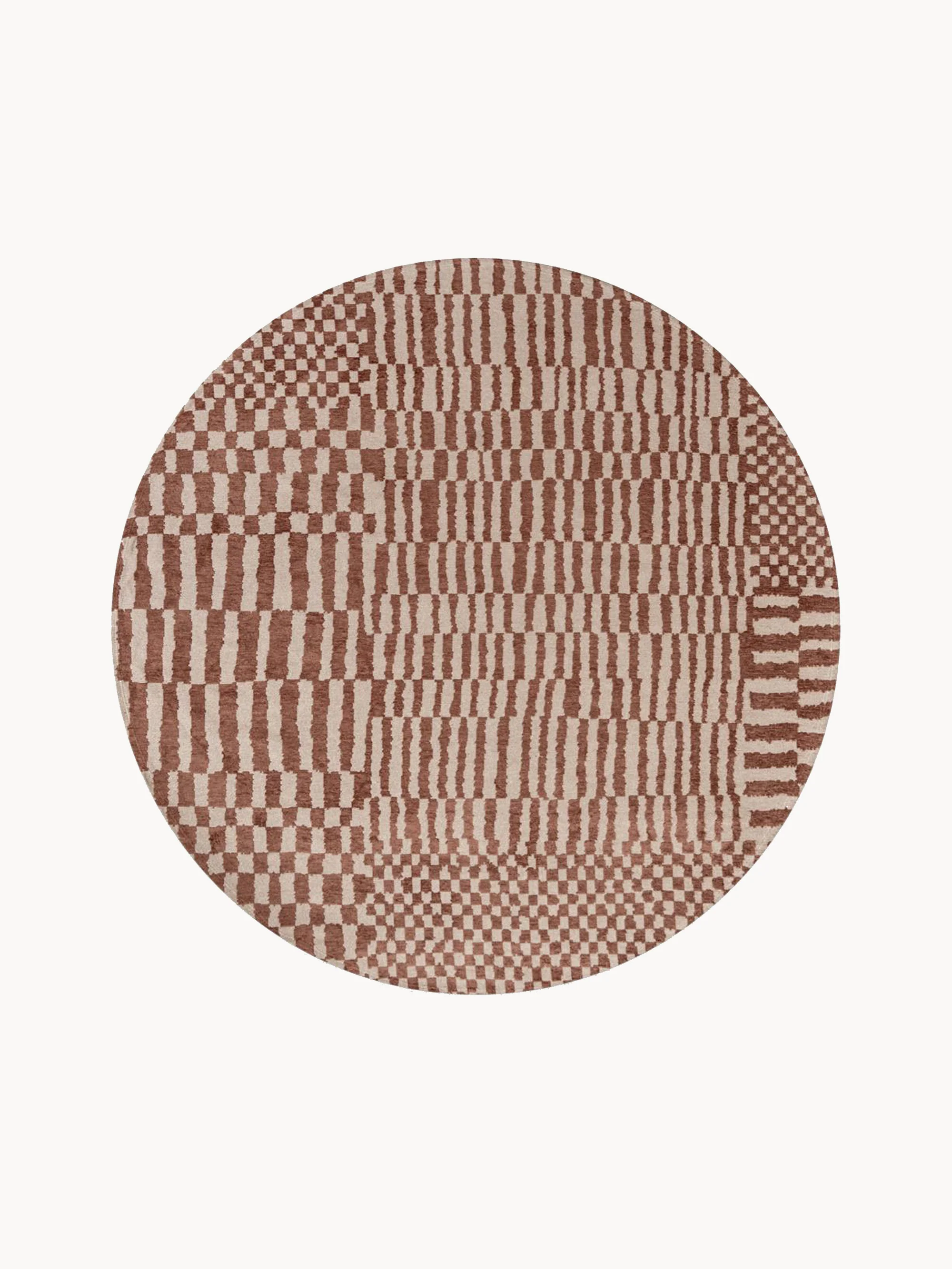Waschbarer Runder Indoor & Outdoor-Jacquard-Teppich Berber
