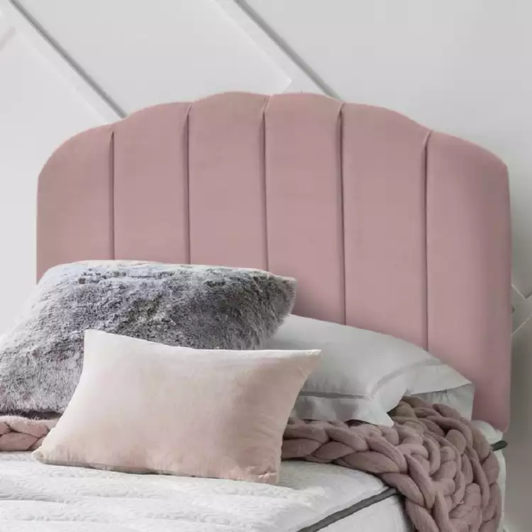 Silentnight Merlin Velvet Single Headboard-Dusky Pink