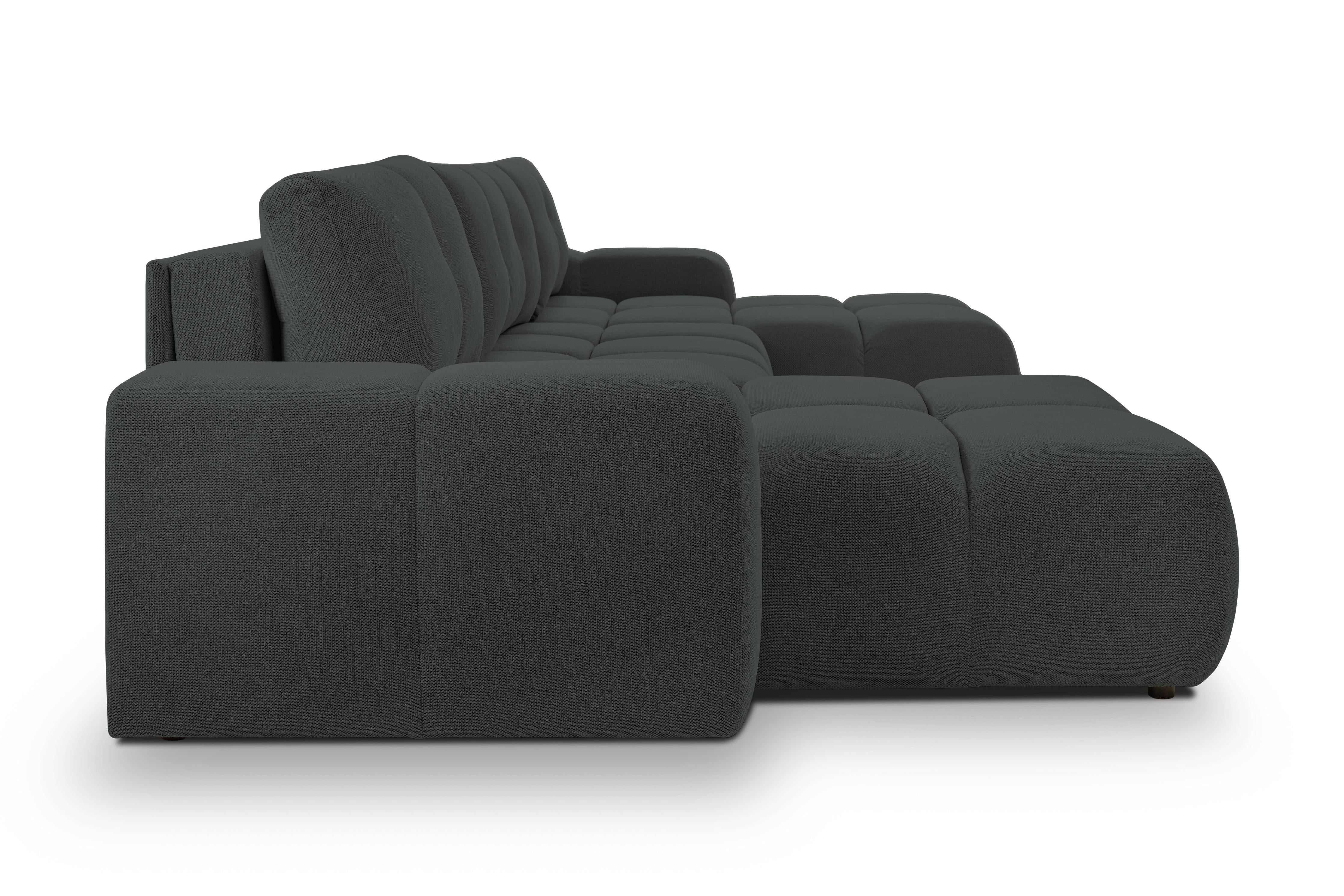 U-bank SOLA met slaapfunctie symmetric chenille bouclé
