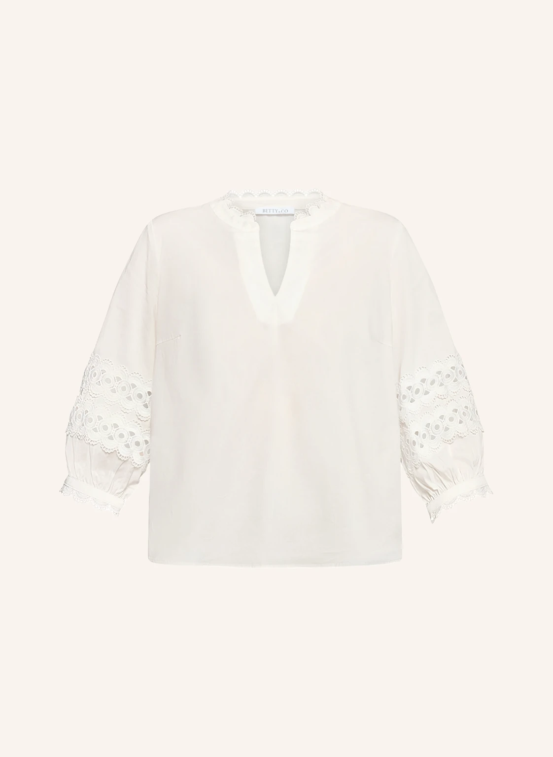 BETTY&CO Blusenshirt mit Lochspitze und 3/4-Arm
