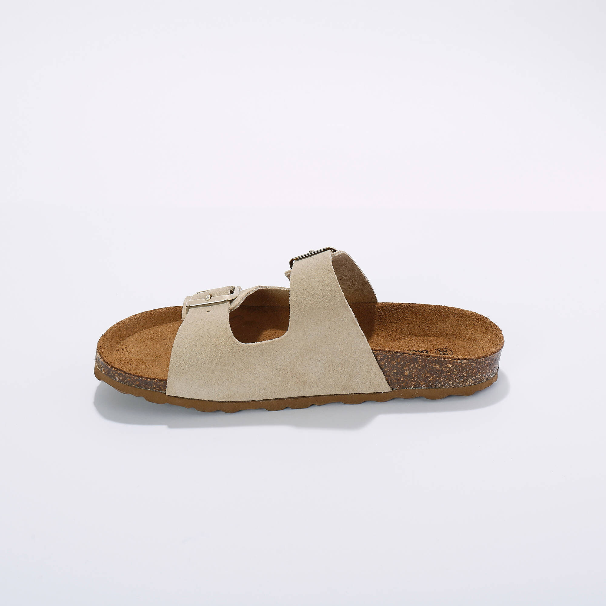 Mules en cuir 2 boucles réglables