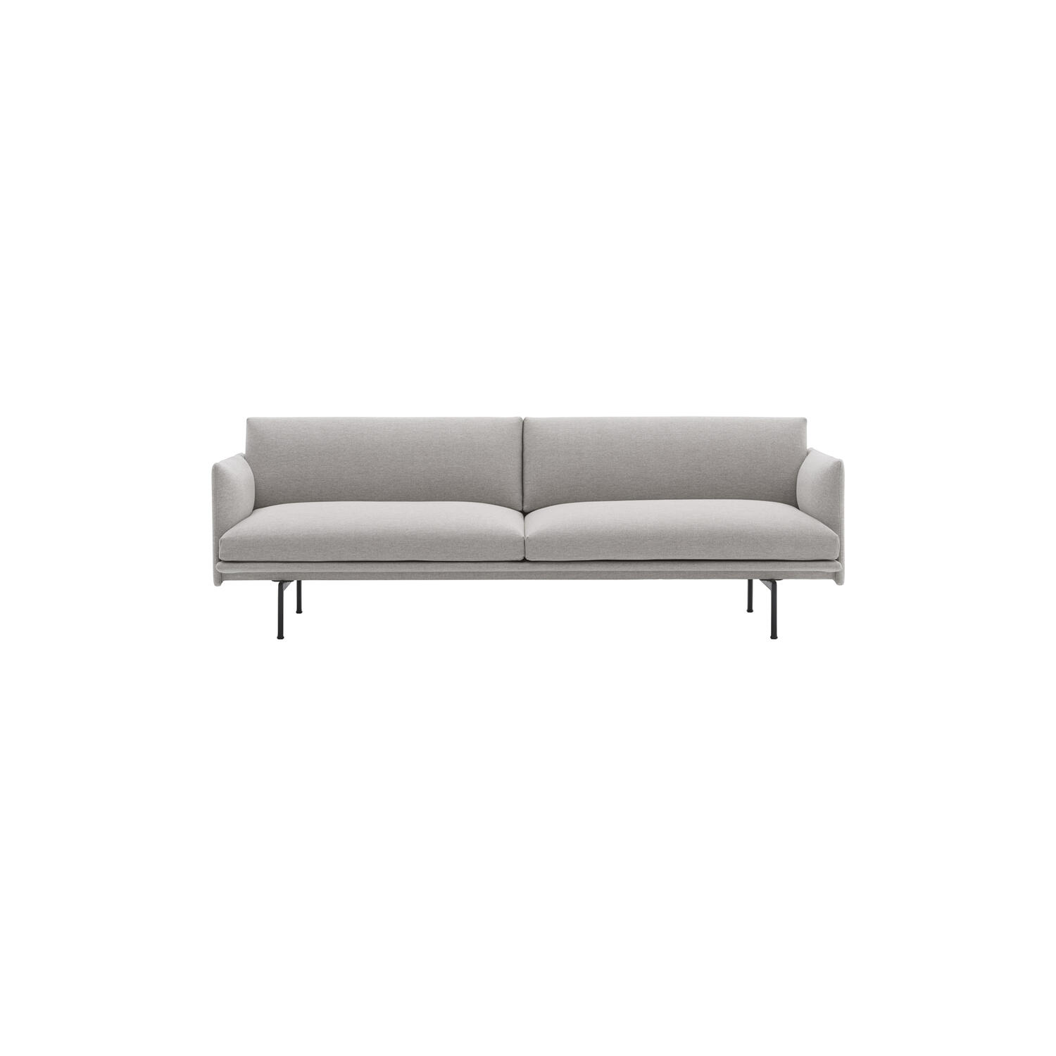 Outline Sofa 3-seater, clay/black