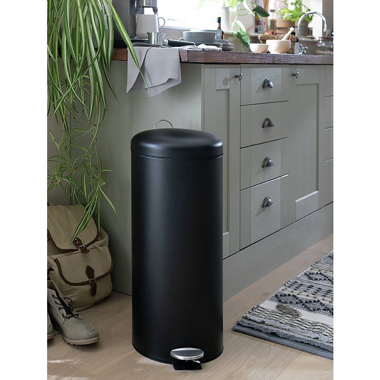 Habitat 30 Litre Domed Pedal bin - Black