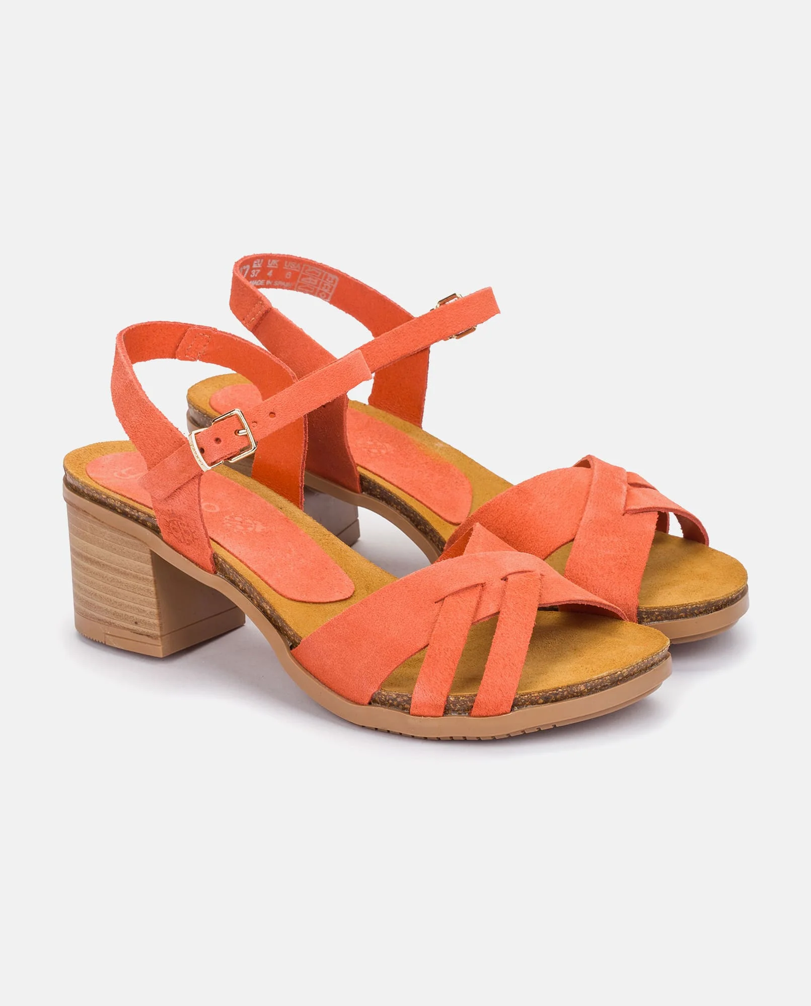 Sandalia de tacón Soller 001 naranja