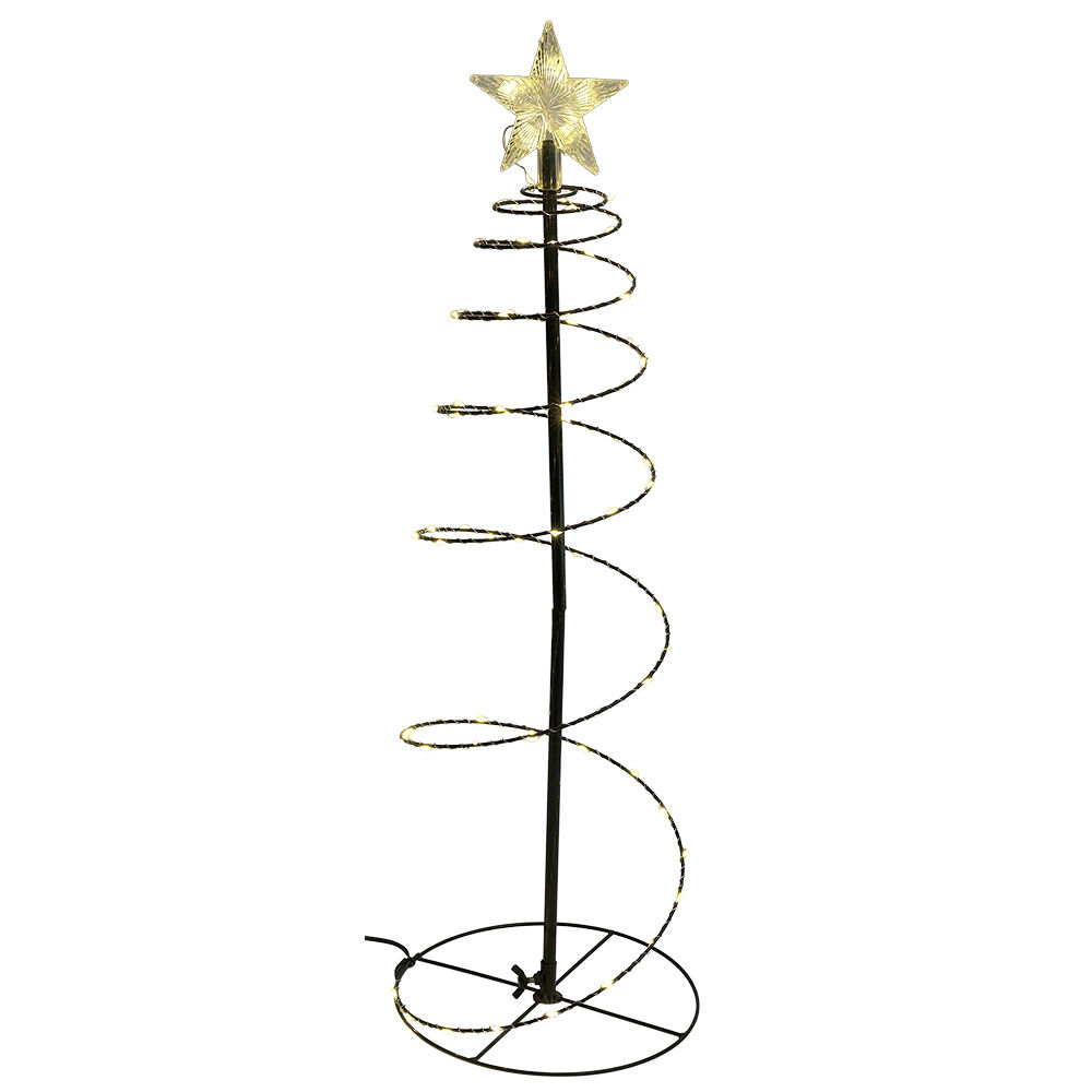 Sapin conique en métal lumineux blanc chaud