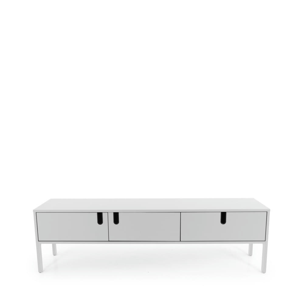 UNO - Meuble TV en bois 2 portes 1 tiroir L171cm blanc