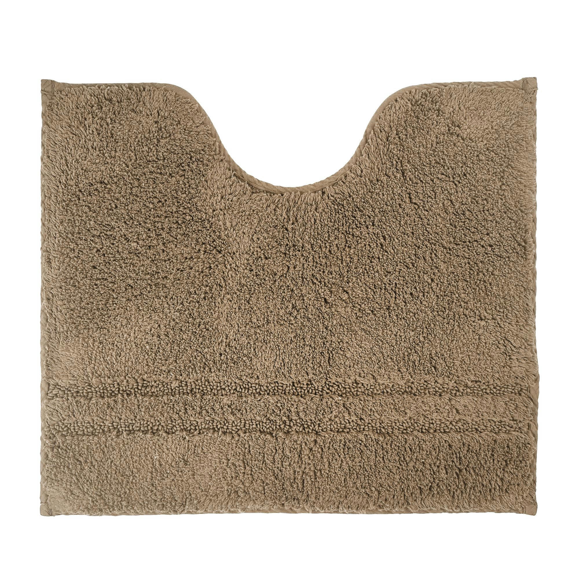LIGNUS - Tapis contour wc 50x45 beige sable en coton