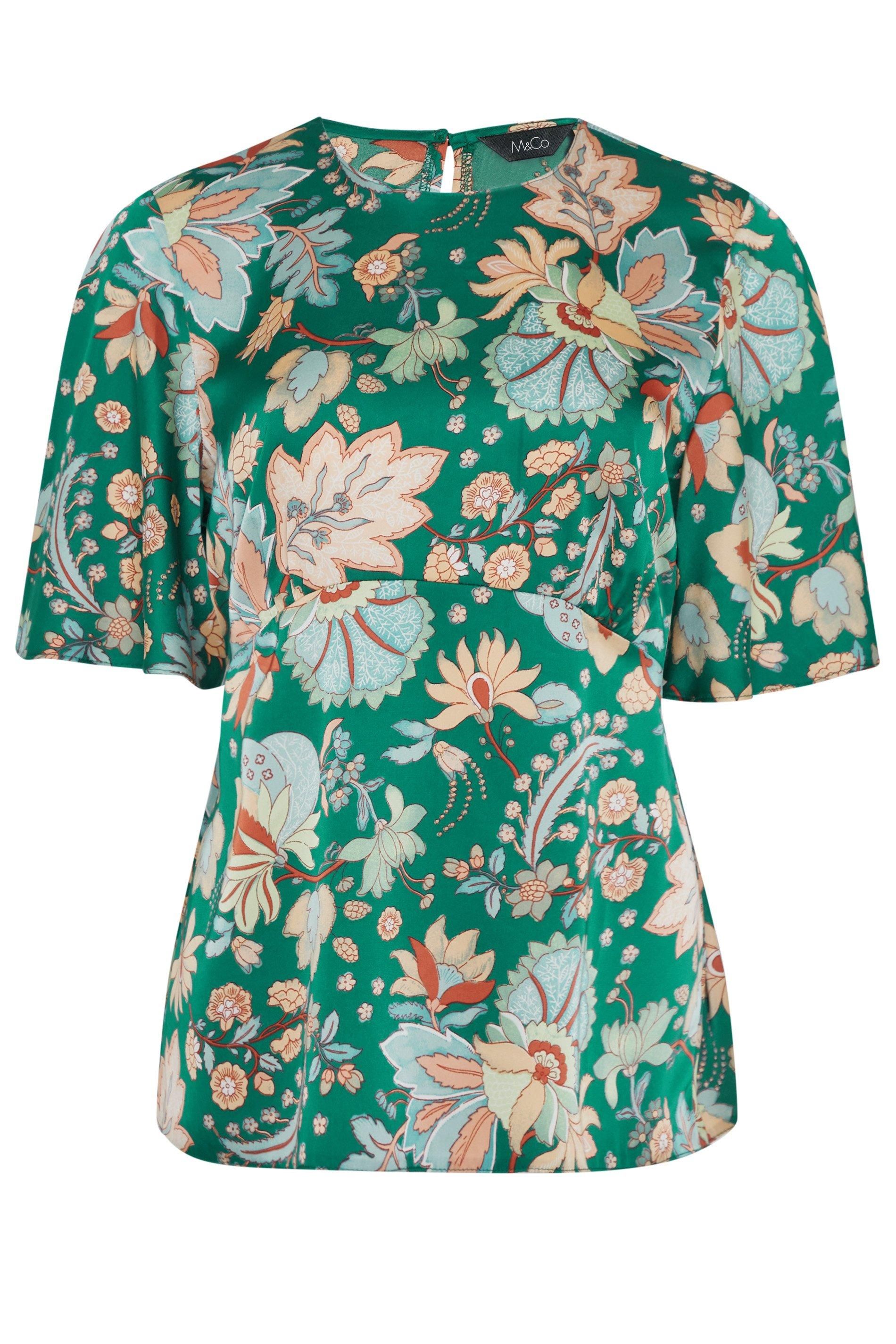 M&Co Tie Back Blouse