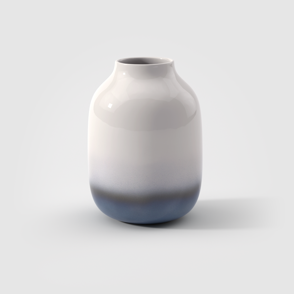 Lave Vase - Blue, 6.2'' x 8.7'', stoneware