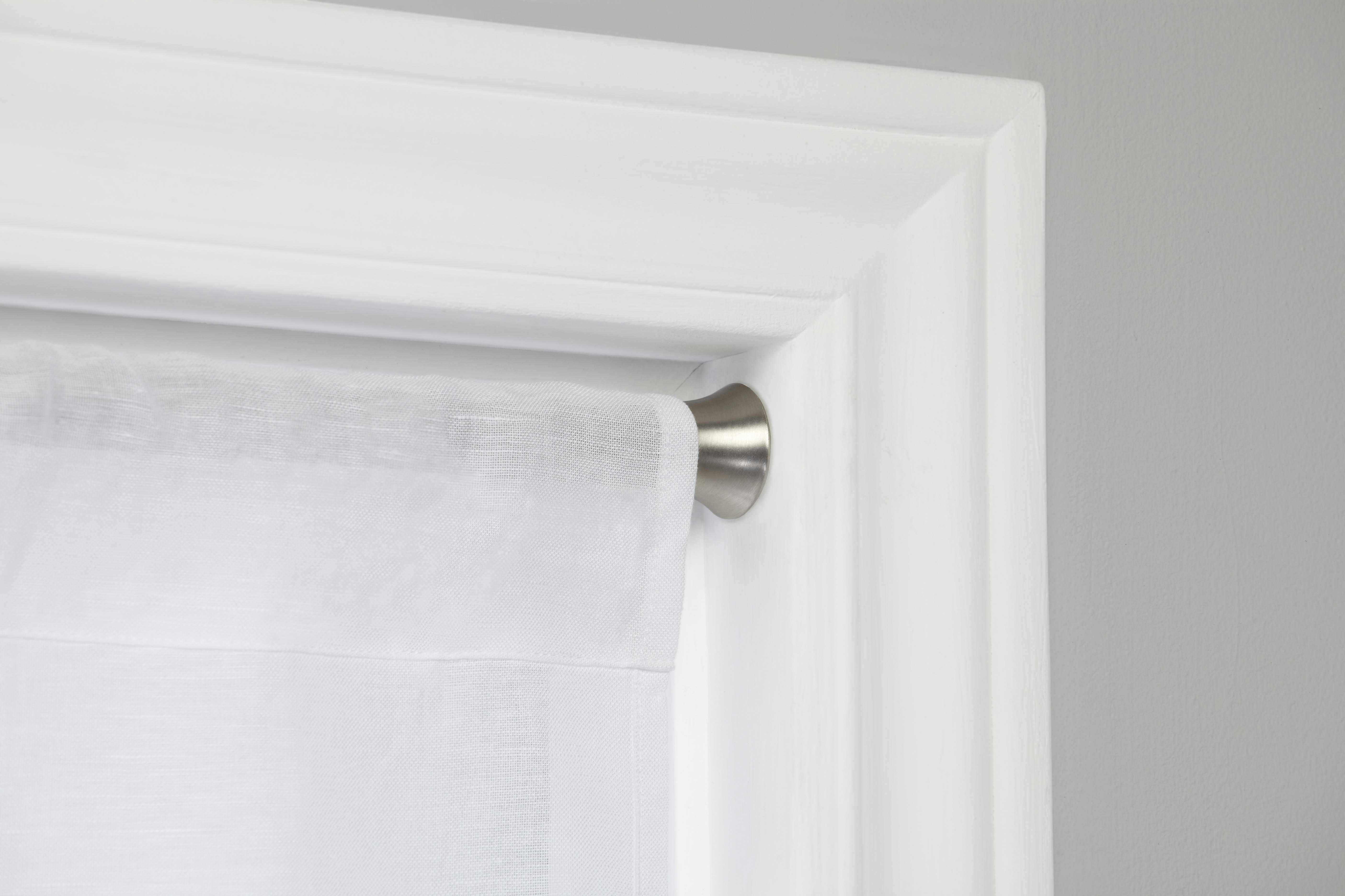 CHROMA - Barre de tension à rideaux ext. 91.4cm à 137cm D22mm nickel