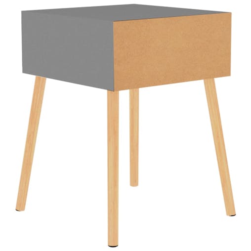 NNEVL Bedside Cabinet Grey 40x40x56 cm Chipboard