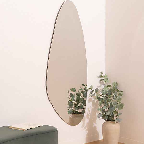 Miroir organique bisauté Aidan 142x60cm argent - Atmosphera