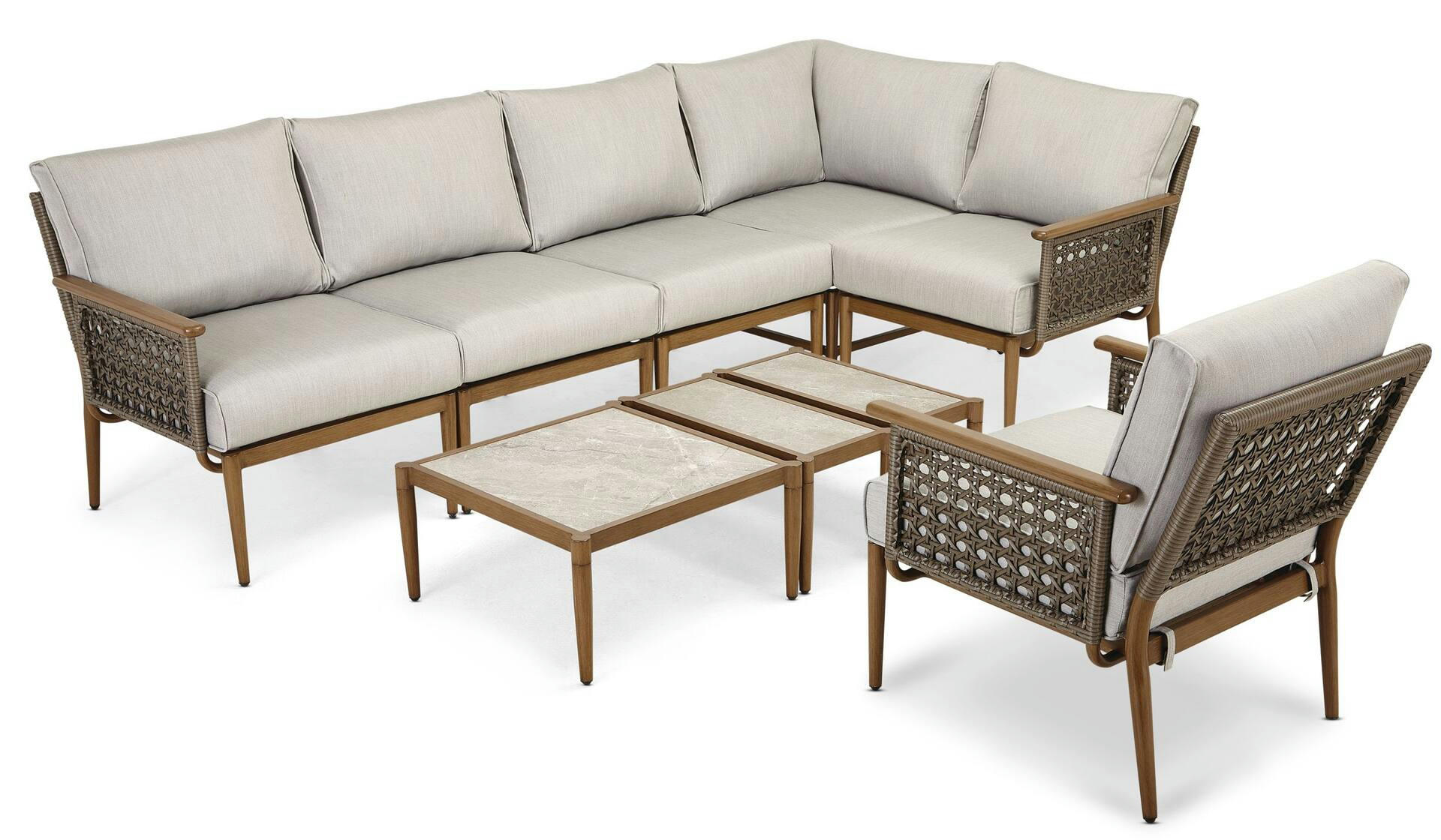 CANVAS Baffin All-Weather Wicker Outdoor/Patio Conversation Set w/Custom Fit Cover