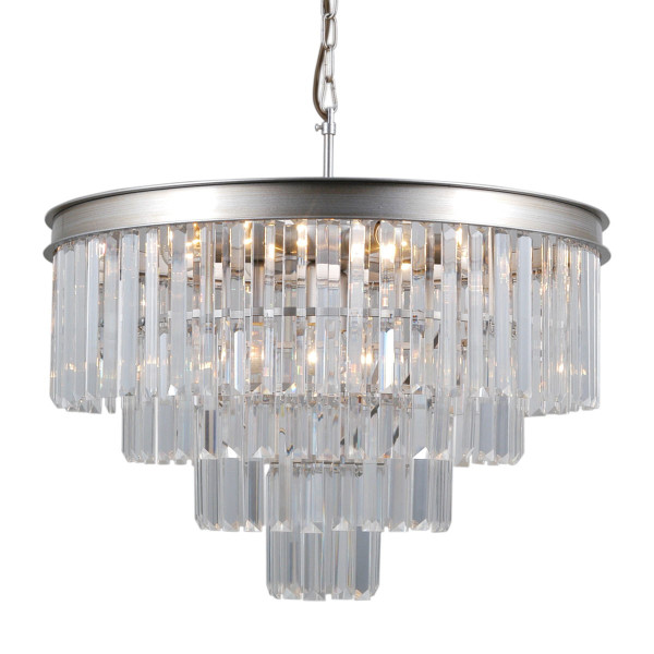 Lampa wisząca srebrna Verdes 8xE14x40W wym: 100x56x56 cm Italux