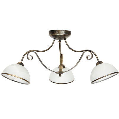 Lampa sufitowa Antica złota patyna-biała 3xE27x15W IP20 Luminex