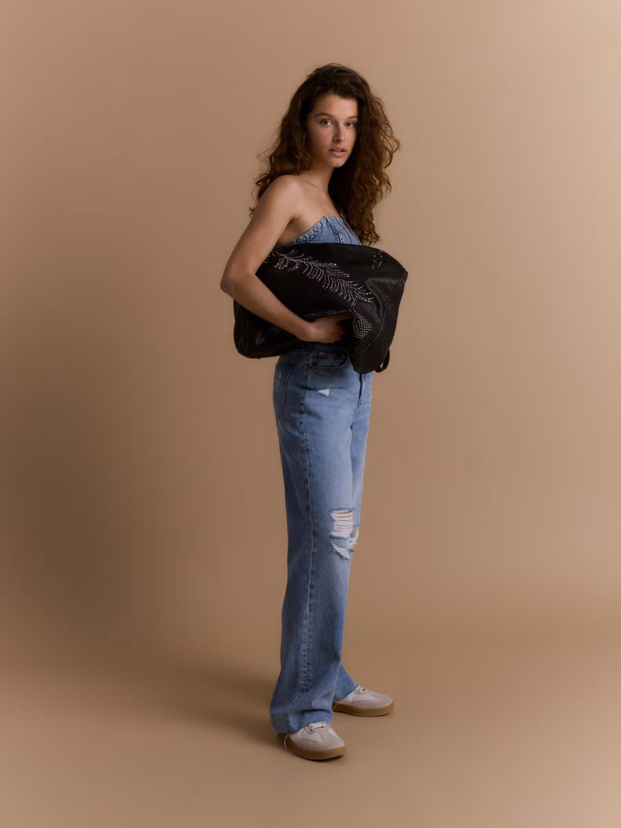 Shopper Bag With Worn-Out Effect