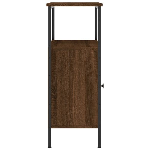 NNEVL Bedside Cabinets 2 pcs Brown Oak 41x31x80 cm Engineered Wood