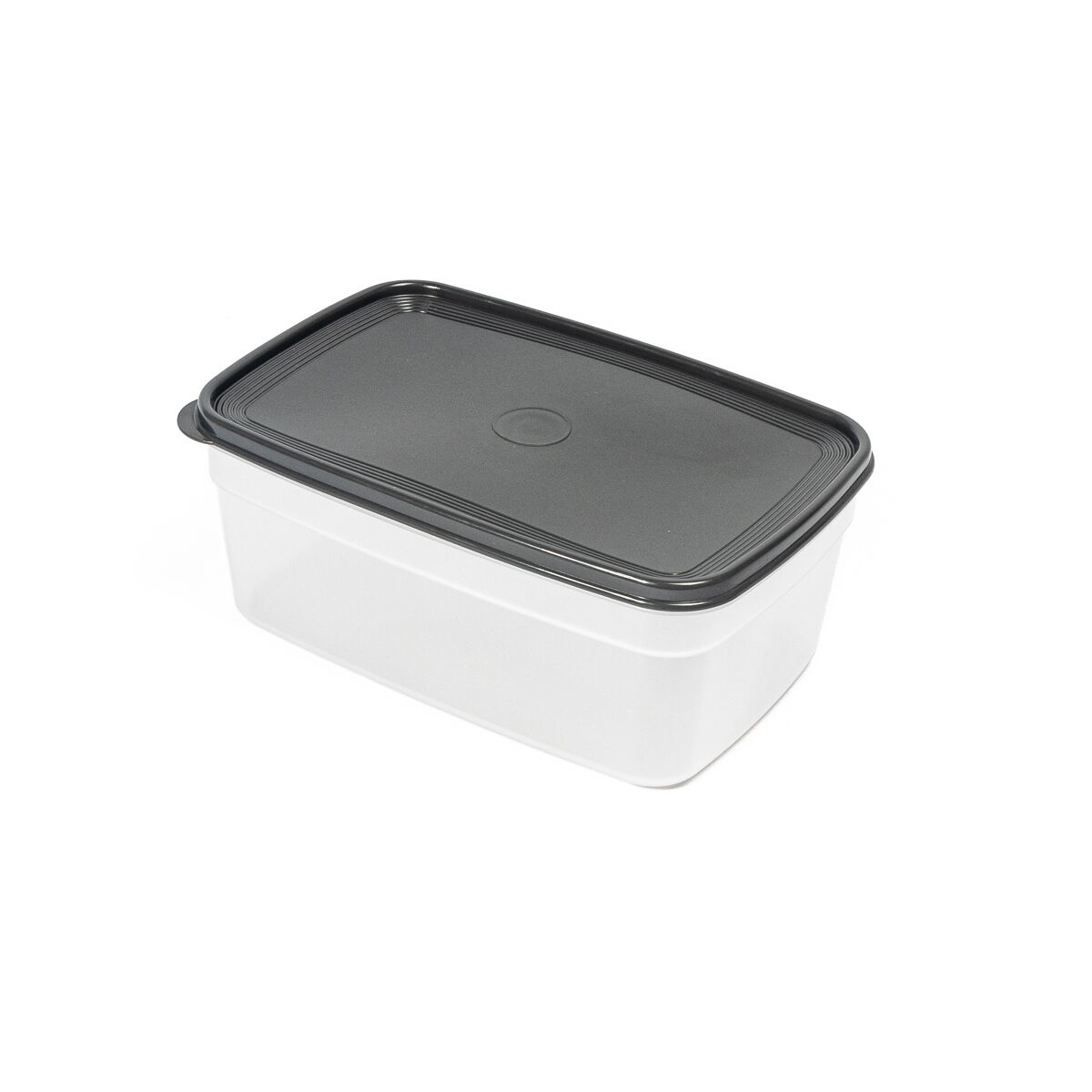 Caixa retangular com tampa cinza 4,5l