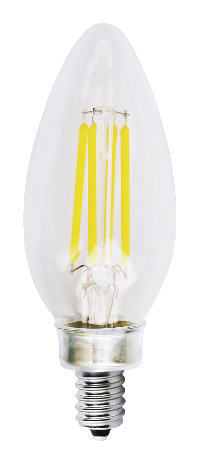 NOMA B10 E12 Base Dimmable LED Light Bulbs, 2700K, 350 Lumens, Warm White, 40W, 2-pk