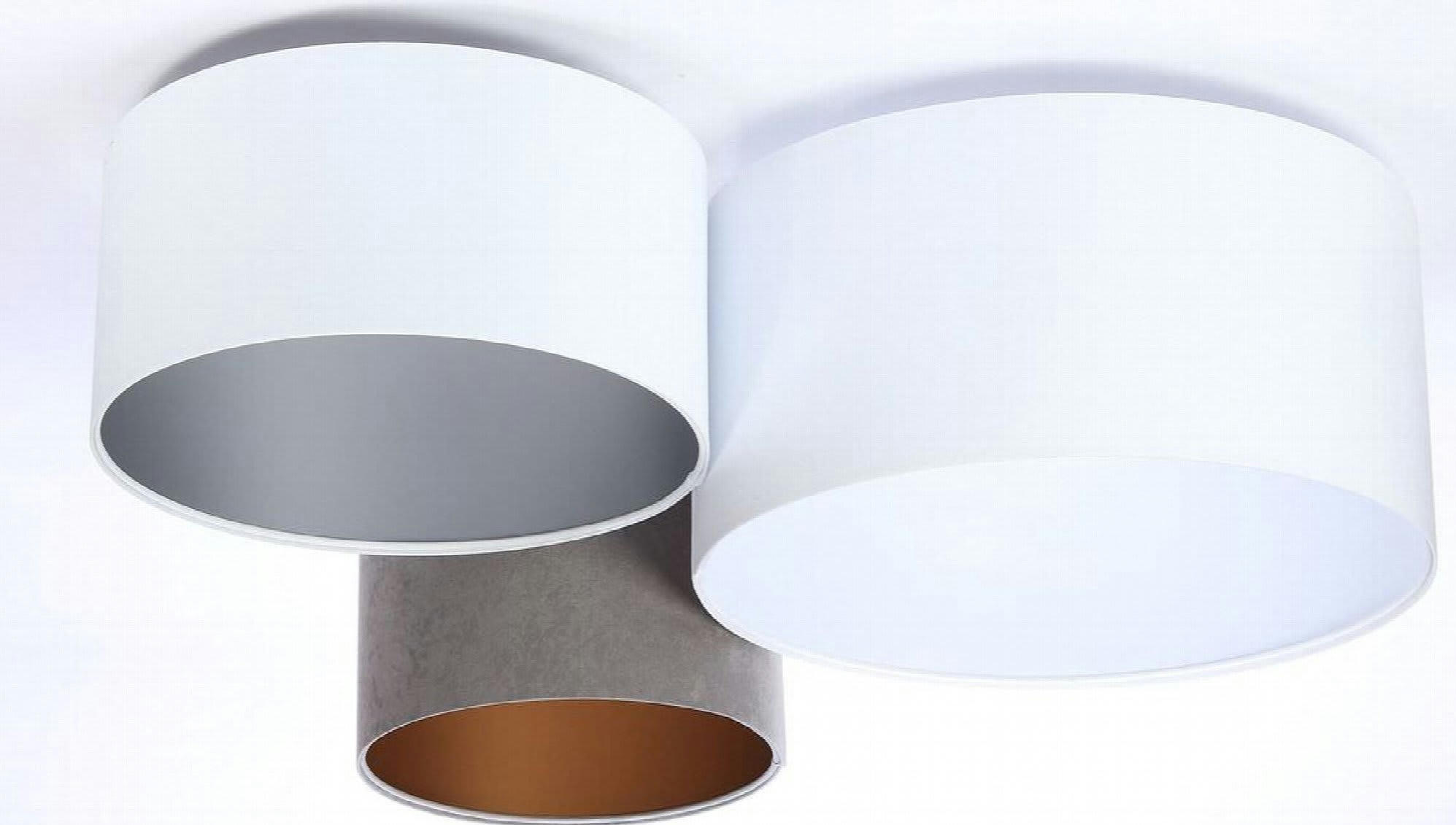 TRIO - Plafonnier Tissu Blanc