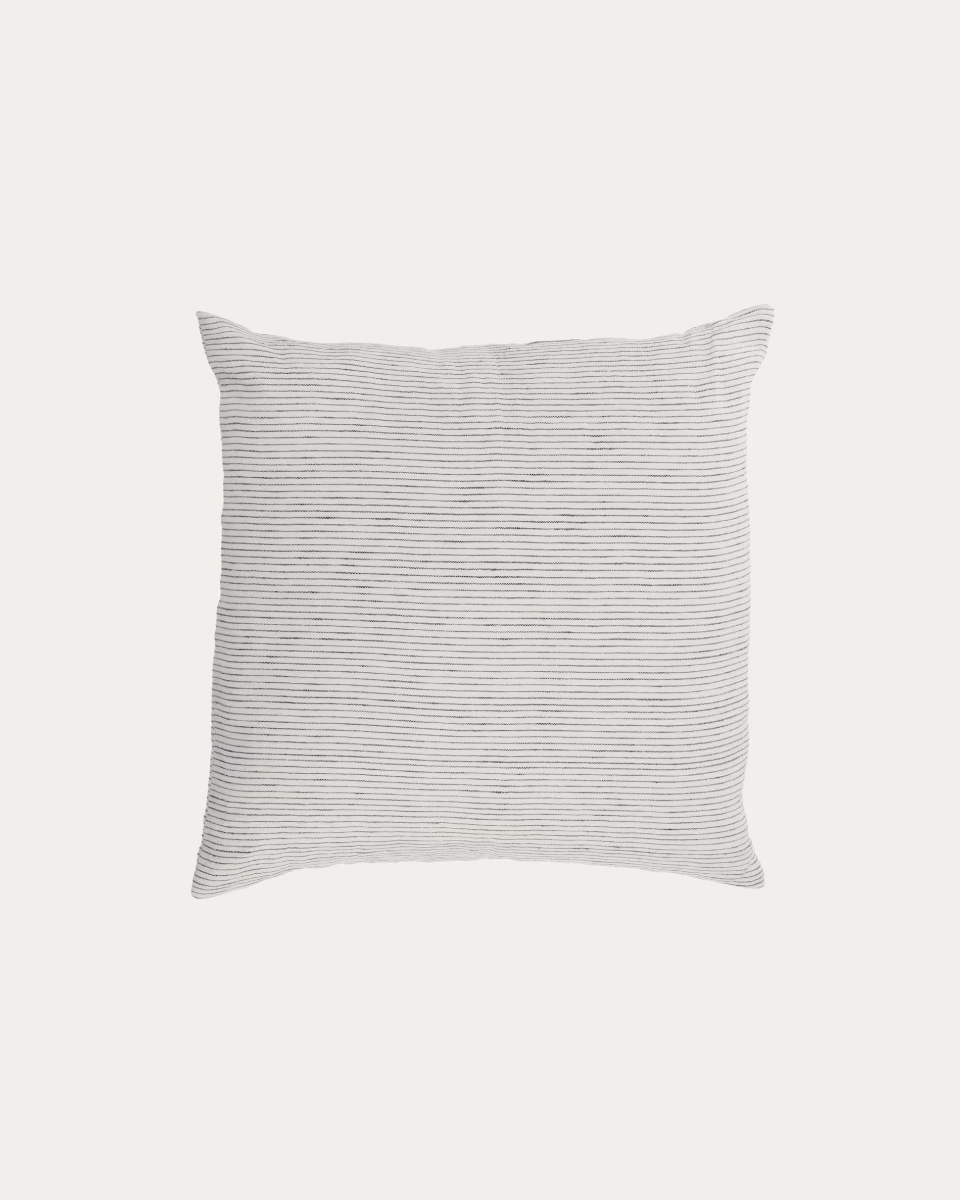 Funda cojín Marena 100% lino rayas blanco y negro 45 x 45 cm