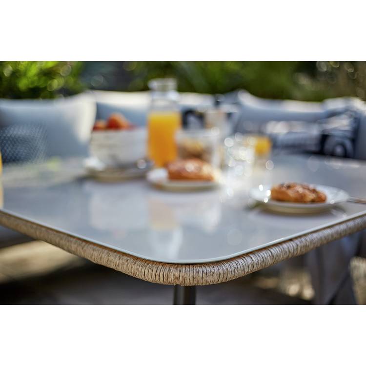 Habitat Malta 6 Seater Garden Corner Sofa Set - Natural