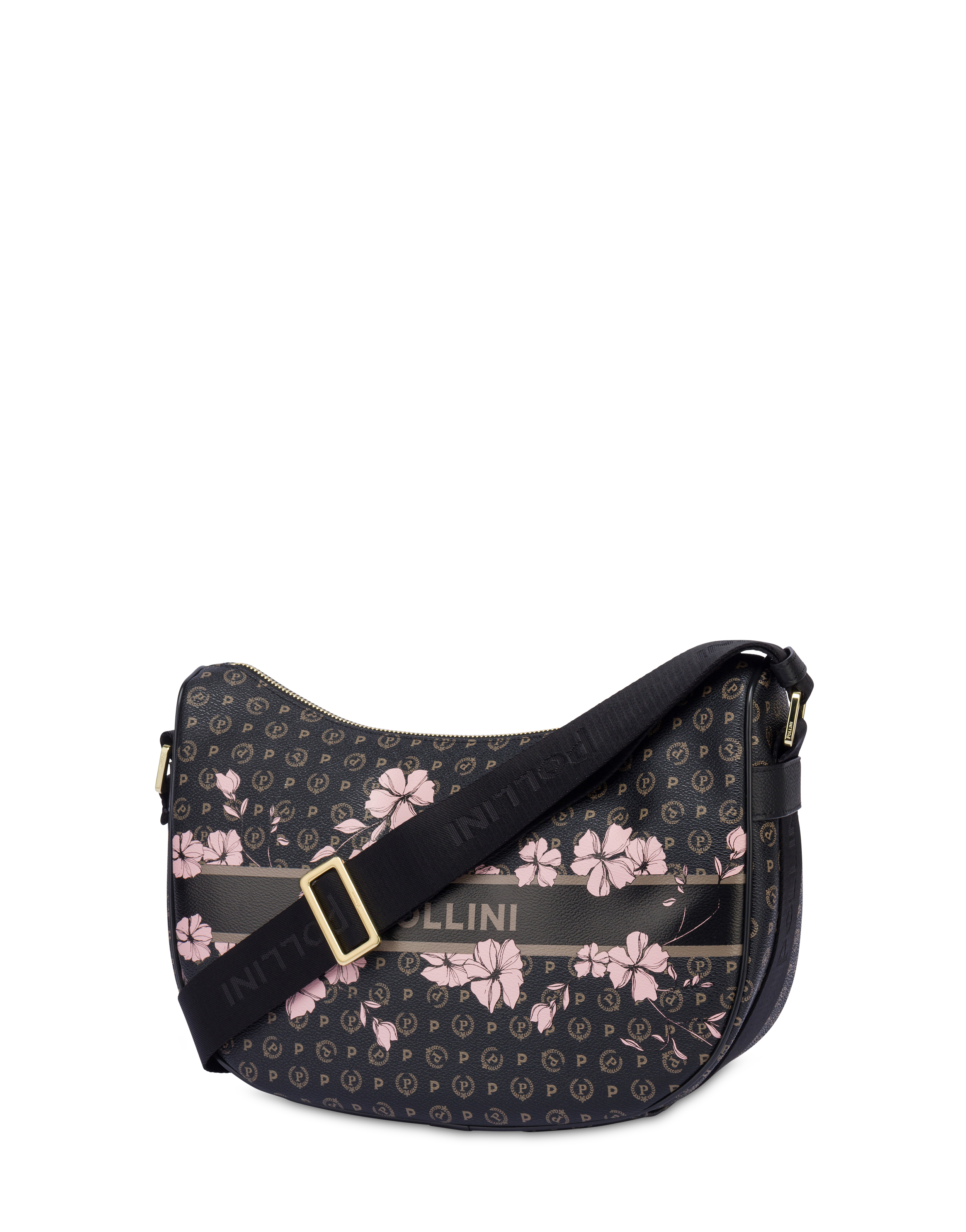 Borsa A Spalla In Heritage Marina Flower Nero/nero
