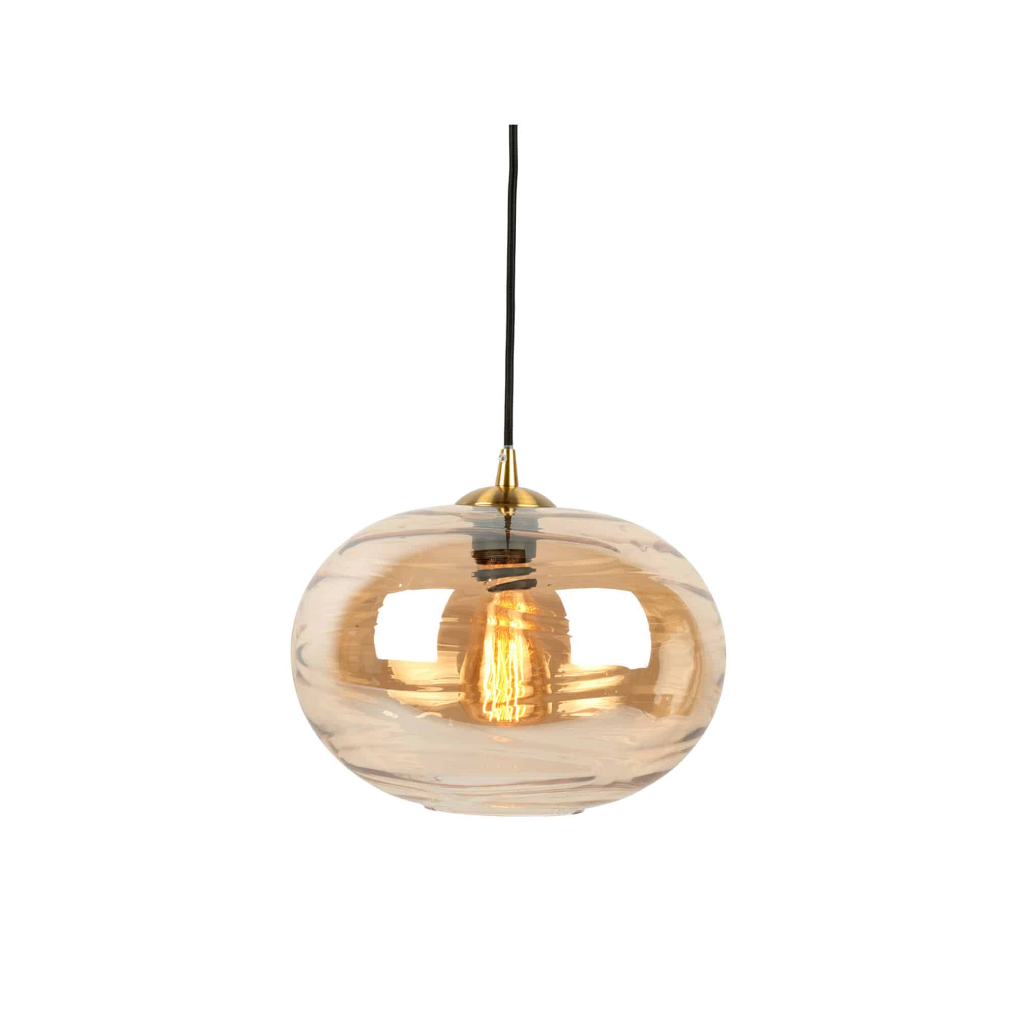 Leitmotiv hanglamp Glamour Sphere - bruin - Ø30cm