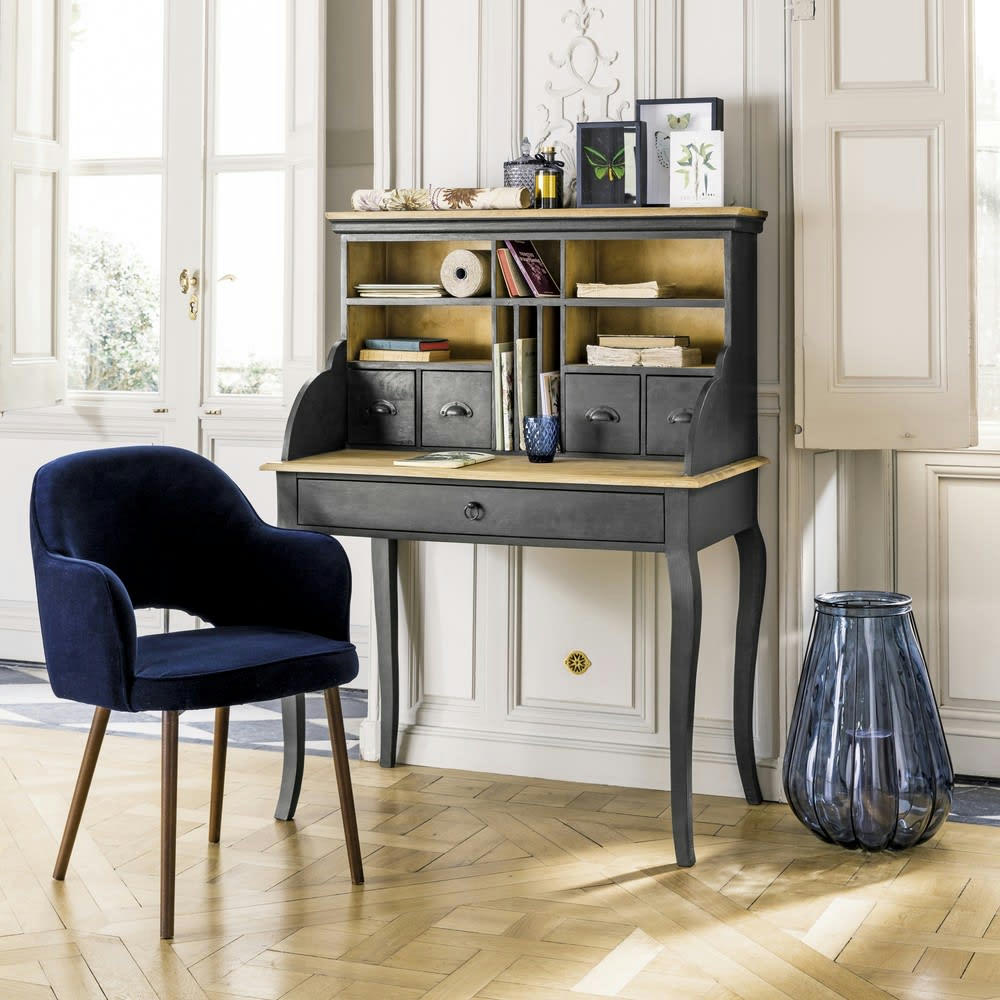 Chinon - Bureau secrétaire en manguier noir