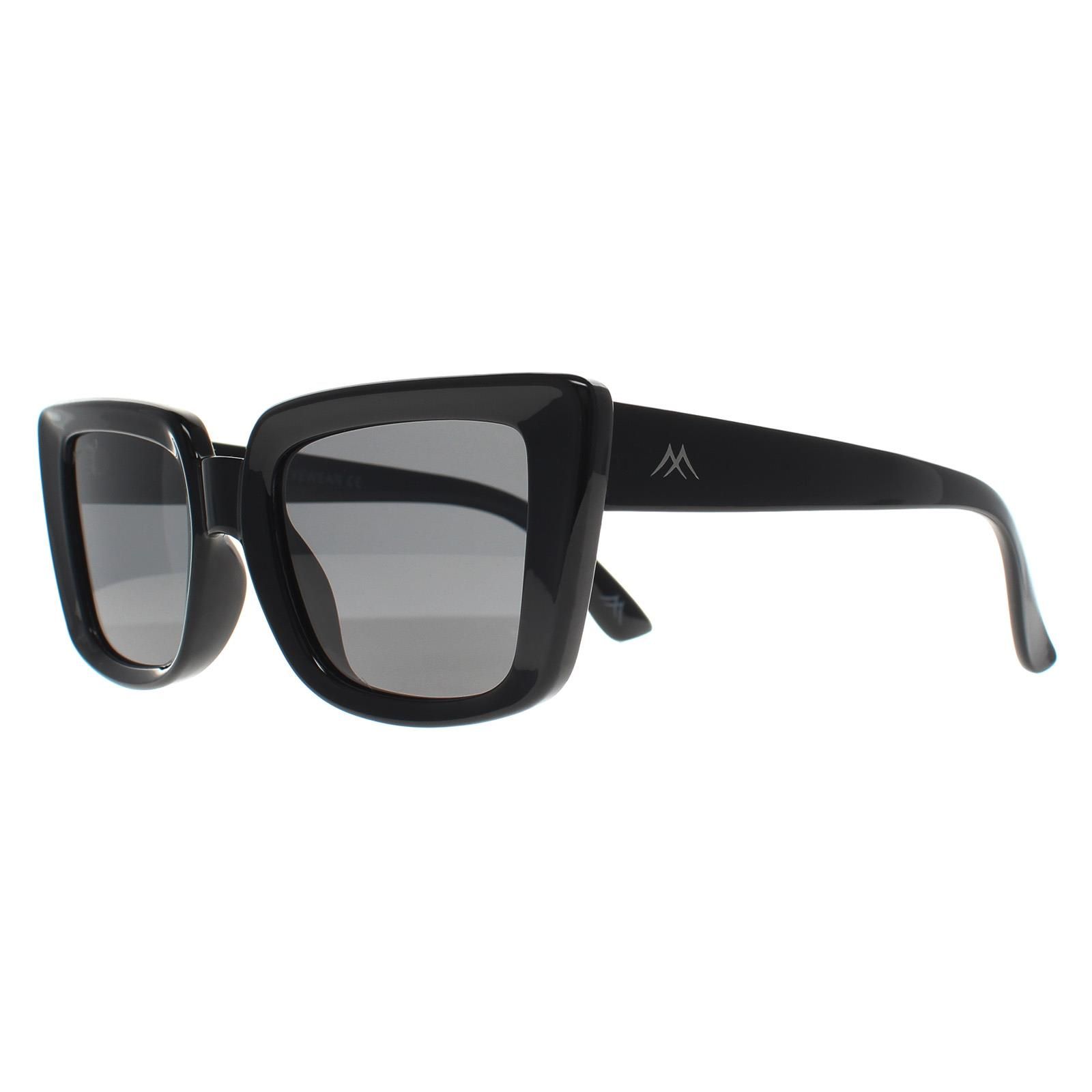 montana Rectangle Shiny Black Smoke Polarized MP193