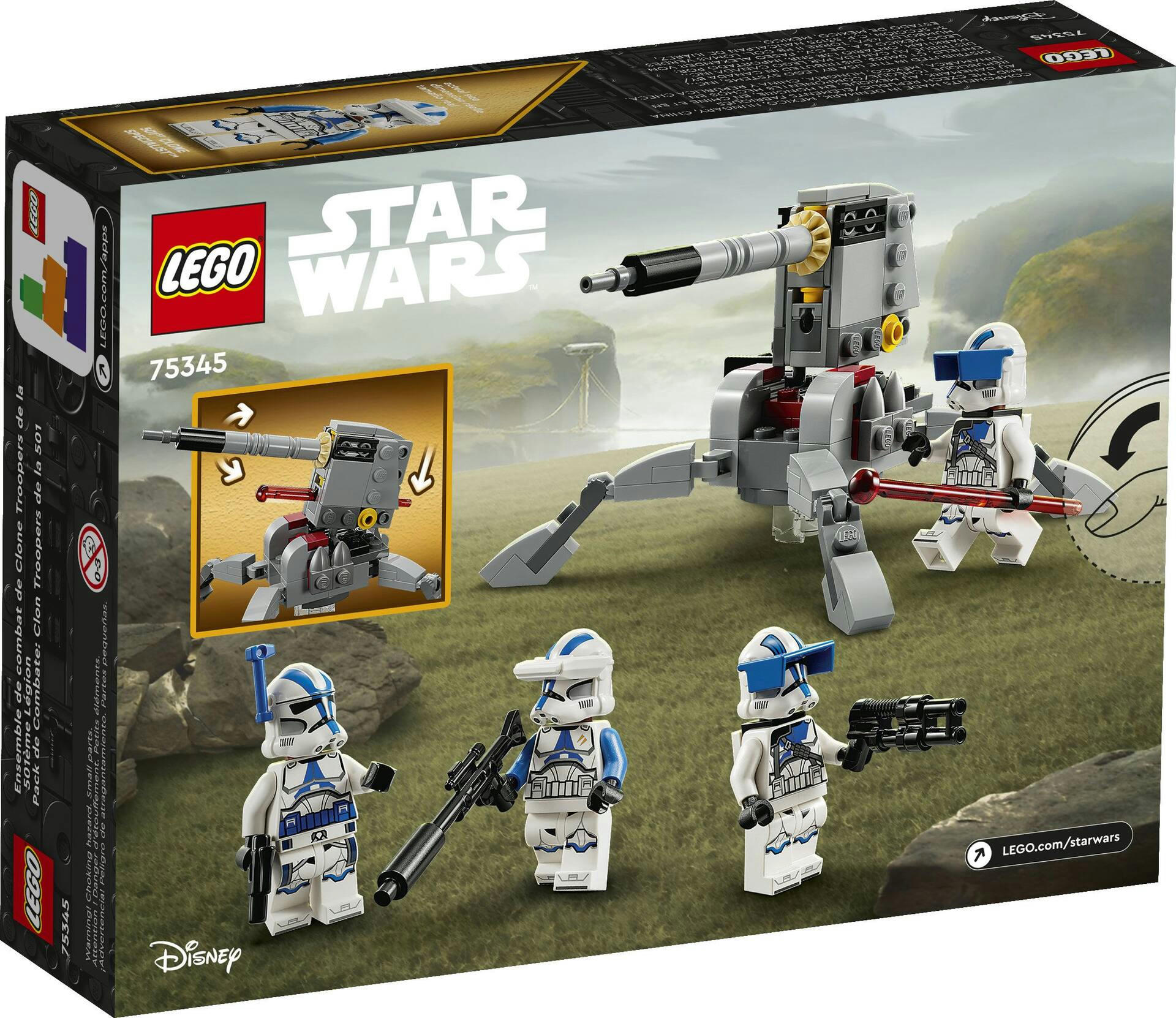 LEGO® Star Wars™ 501st Clone Troopers™ Battle Pack - 75345, 119-pcs, Ages 6+