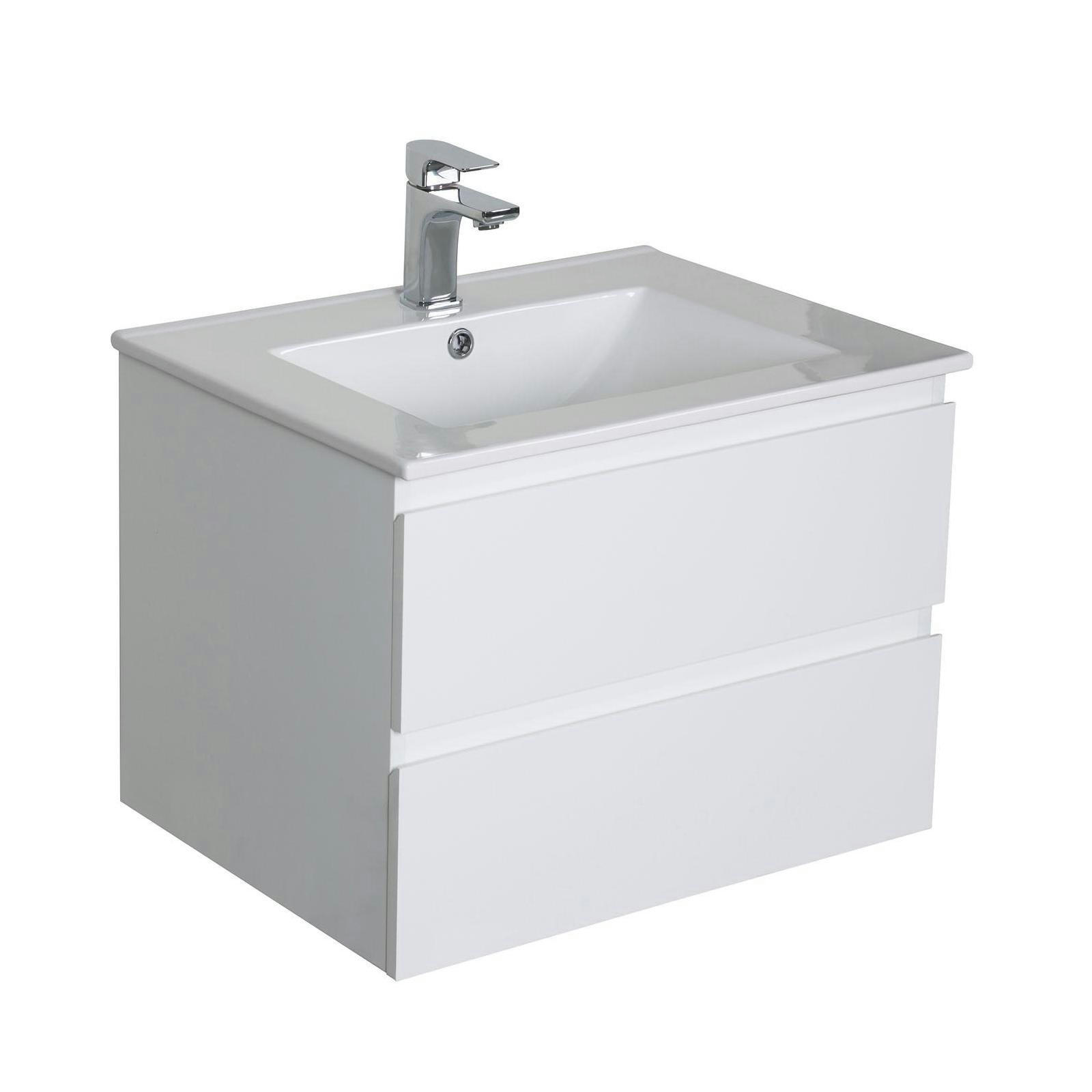 SORRENTO - Meuble simple vasque 60cm  Blanc + vasque