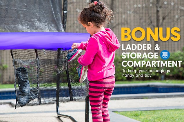 NNEDPE Kahuna Trampoline 10 ft withRoof - Purple